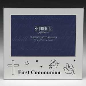 First Communion Doves and Cross Photo Frame - 6.99 First Communion Doves and Cross Photo Frame