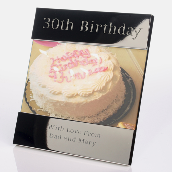Engraved 30th Birthday Photo Frame