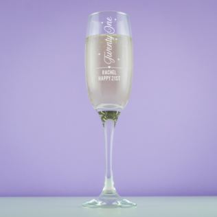 Personalised 21st Birthday Prosecco Glass Product Image