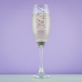 Personalised 60th Birthday Prosecco Glass Product Image