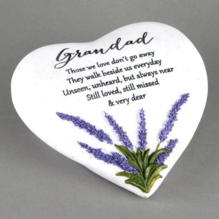 In Loving Memory Thoughts Of You Heart Stone - Grandad Product Image