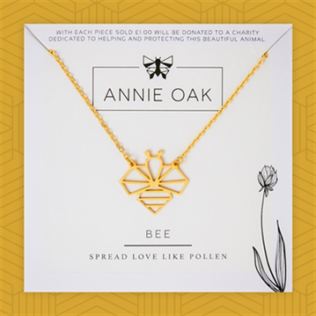 Geometric Bee Gold Necklace Product Image