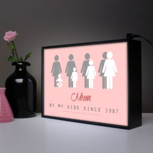 Mum By My Side Personalised Light Box Product Image