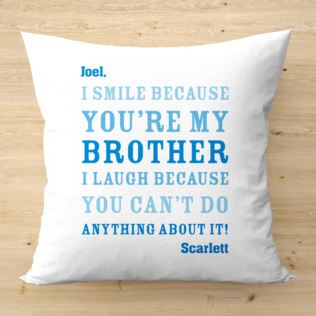 Personalised Brother Smile Cushion Product Image