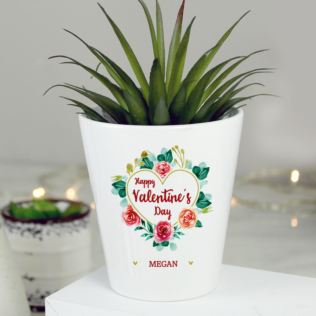 Personalised Happy Valentine's Day Plant Pot Product Image