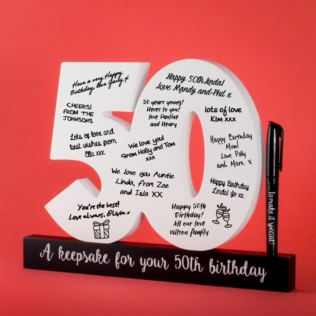 50th Birthday Signature Numbers Product Image