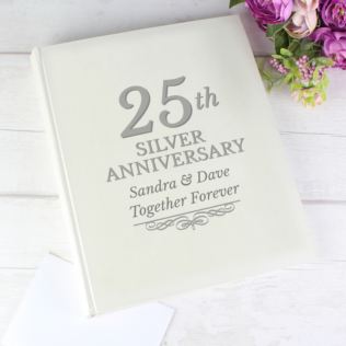 Personalised 25th Silver Anniversary Traditional Photo Album Product Image