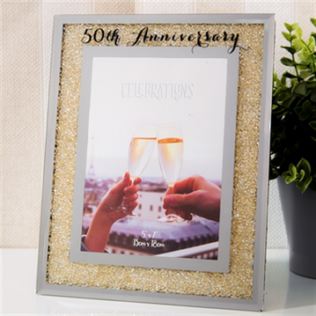 Crystal Border 50th Anniversary 5 x 7 Photo Frame Product Image