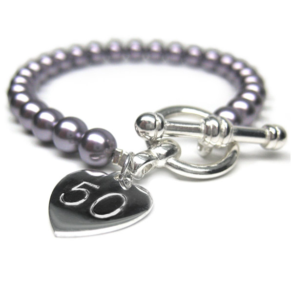 50th Birthday Personalised Harmony Bracelet