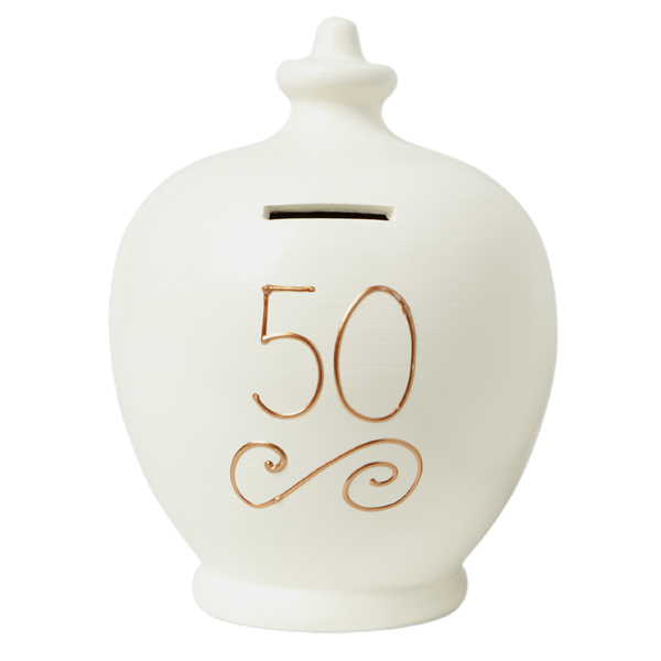 50th Birthday Personalised Terramundi Money Pot