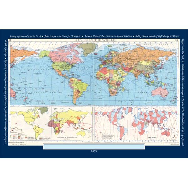 Personalised World Map Jigsaw Puzzle - Your Year Your World
