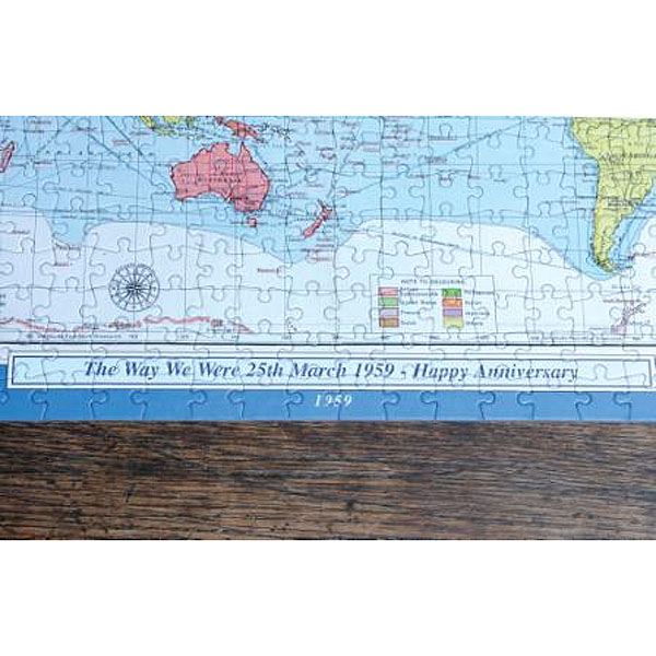 Personalised World Map Jigsaw Puzzle - Your Year Your World Personalised World Map Jigsaw Puzzle - Your Year Your World