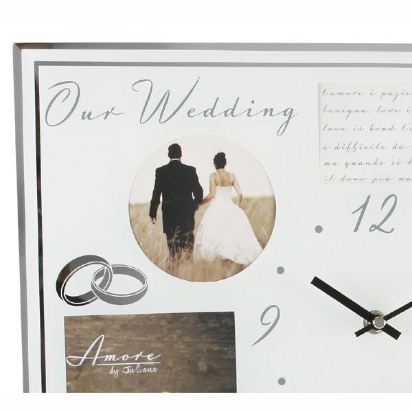 Glass Wedding Wall Clock The Gift Experience