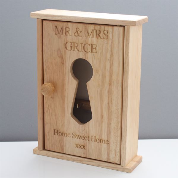 Personalised Wooden Key Cupboard The Gift Experience