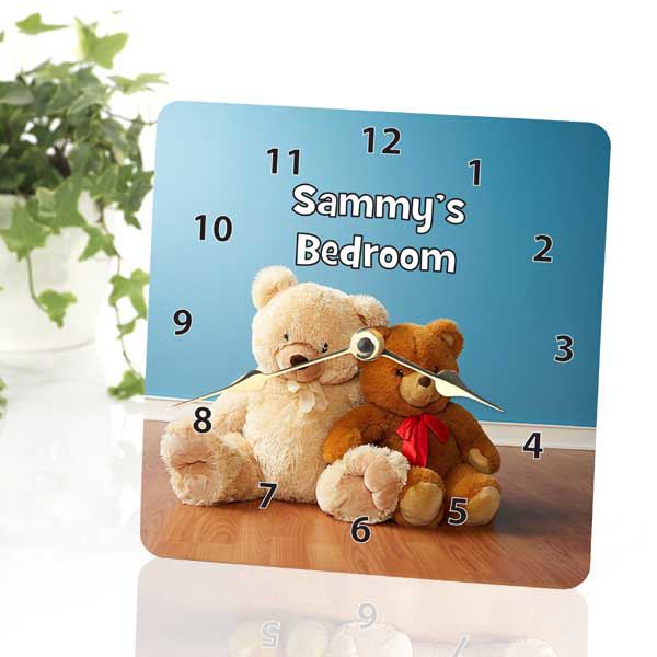 Teddy Bear Personalised Clock The Gift Experience