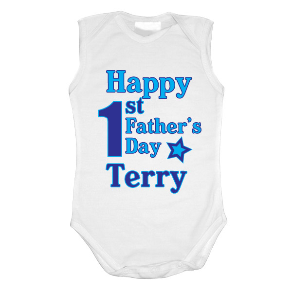 First Father's Day Personalised Baby Grow - 12.00 First Father's Day Personalised Baby Grow