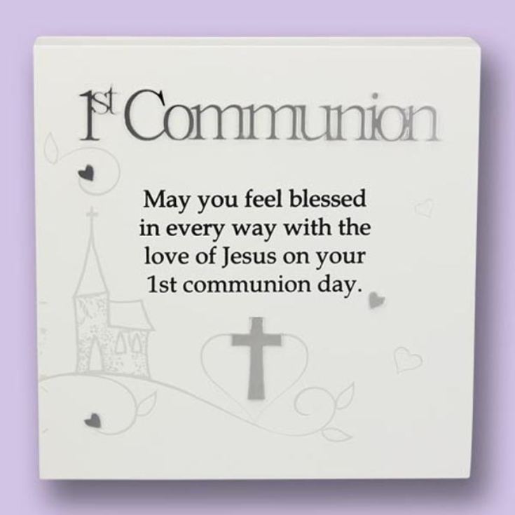 1st Communion Sentiment Art Block product image