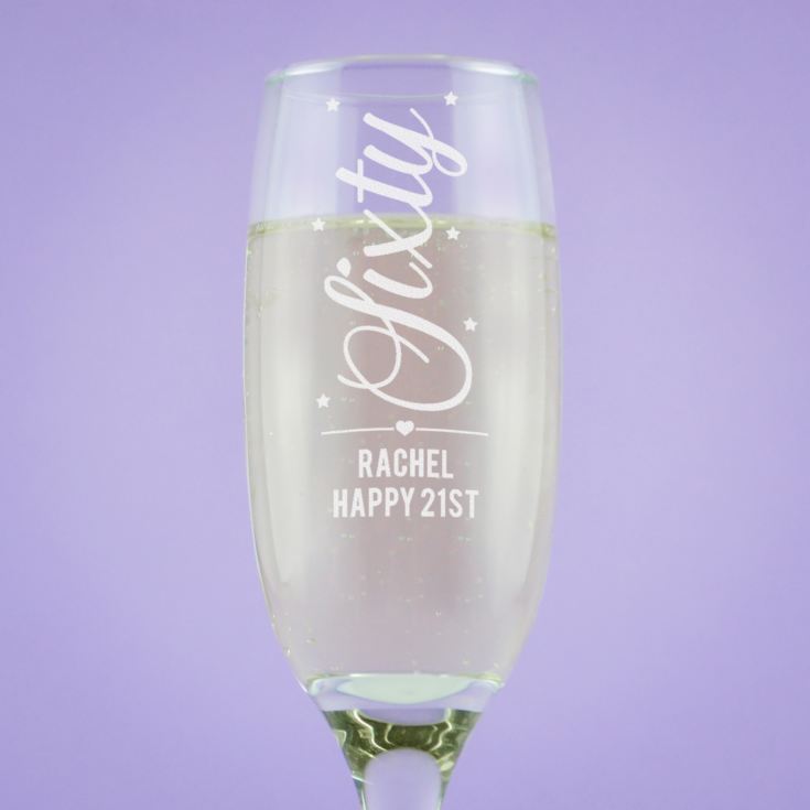 Personalised 60th Birthday Prosecco Glass product image