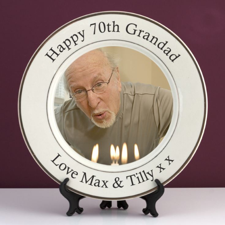Personalised 70th Birthday Photo Plate product image