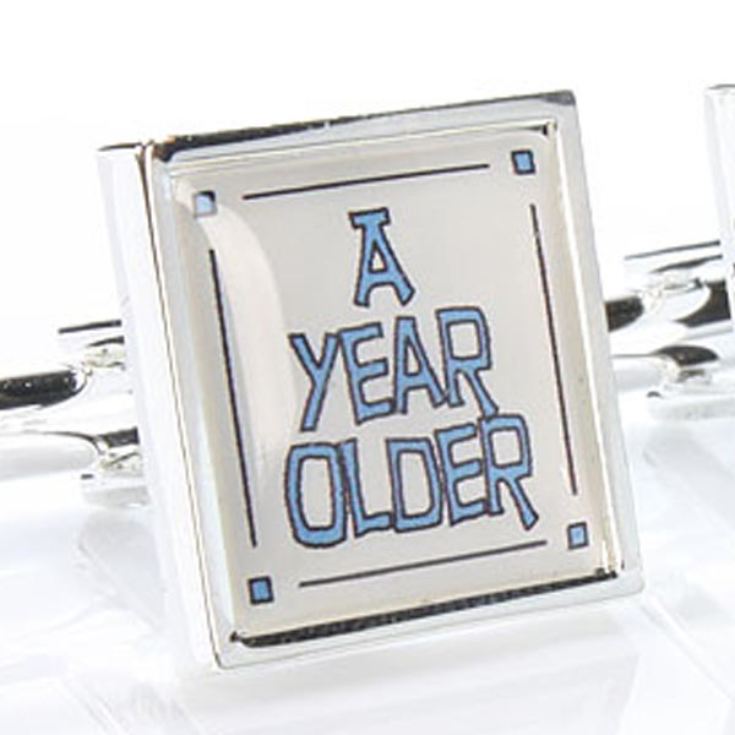 A Year Older A Year Wiser Personalised Cufflinks product image
