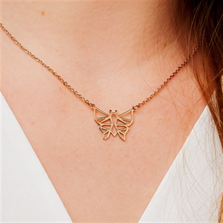 Geometric Butterfly Necklace product image