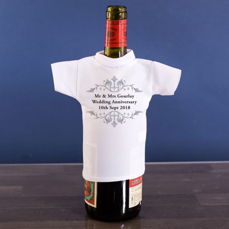 Personalised Anniversary Wine Bottle T-Shirt product image