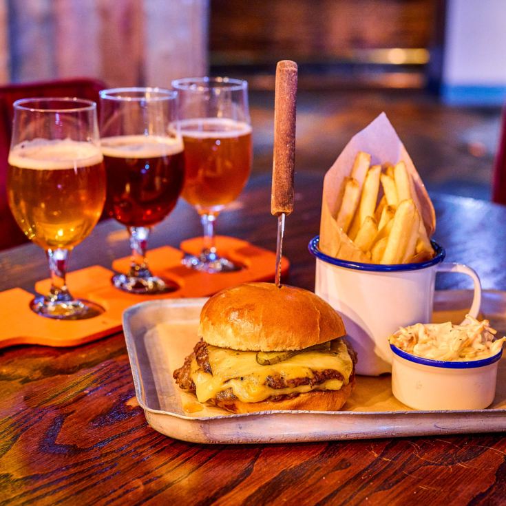 Gourmet Burger Meal and Craft Beer for Two product image