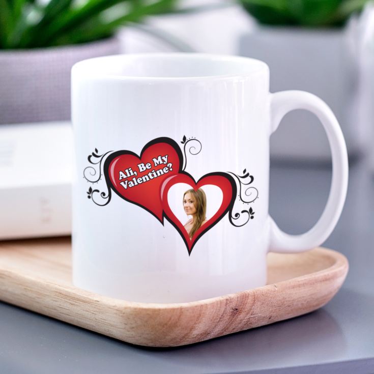 Be My Valentine 2 Heart Photo Mug product image
