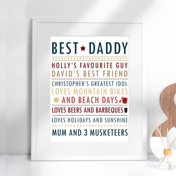 Personalised Why I Love Daddy Framed Print product image