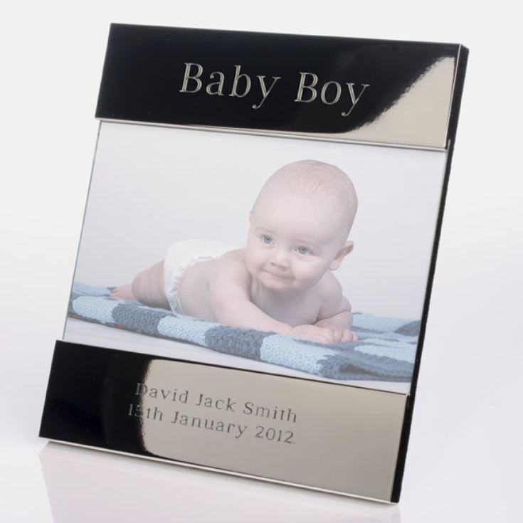 Engraved Baby Boy Photo Frame product image