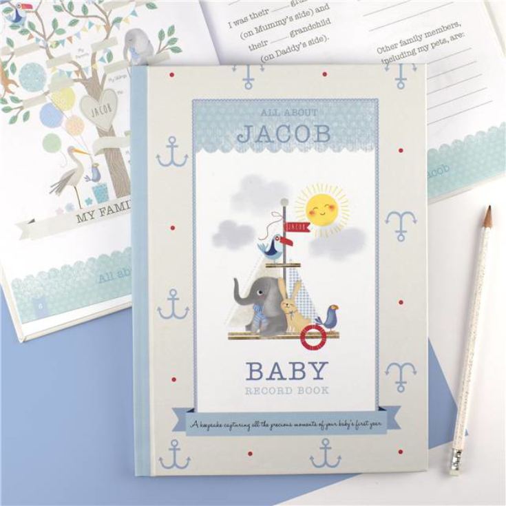 Personalised Baby Record Book for a Boy product image