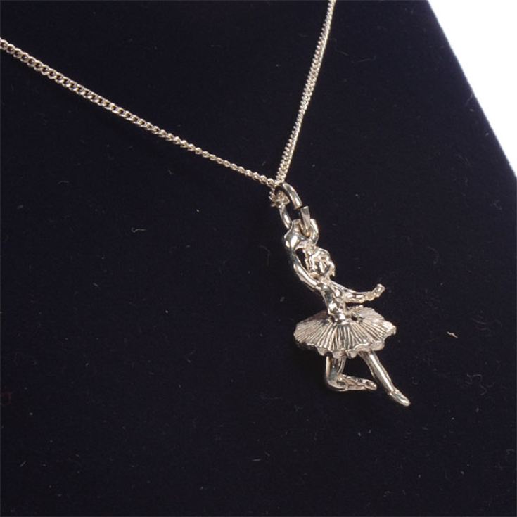Sterling Silver Ballerina Necklace in Personalised Box product image