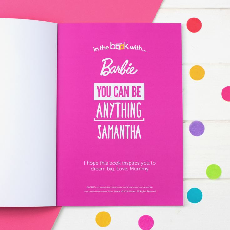 Personalised You Can Be Anything Barbie Book product image