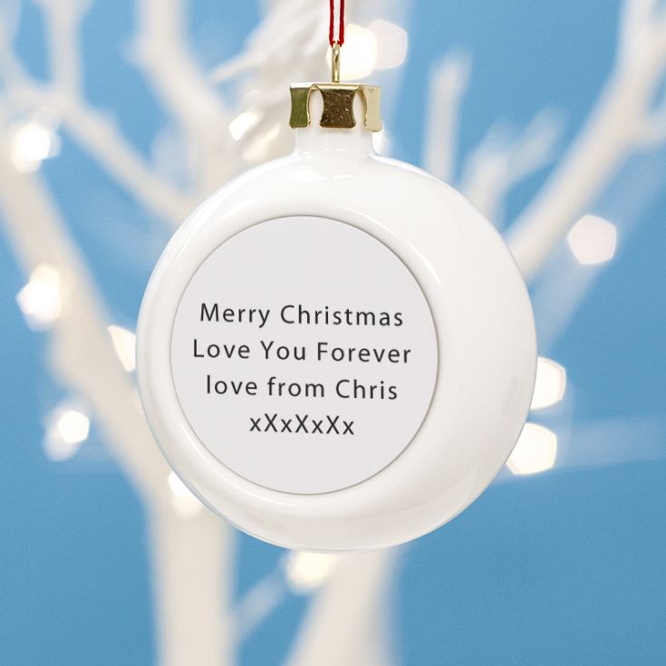 Personalised Barcode Christmas Bauble product image