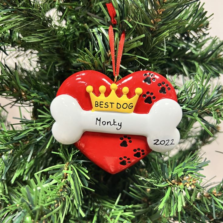 Personalised Best Dog Hanging Ornament product image