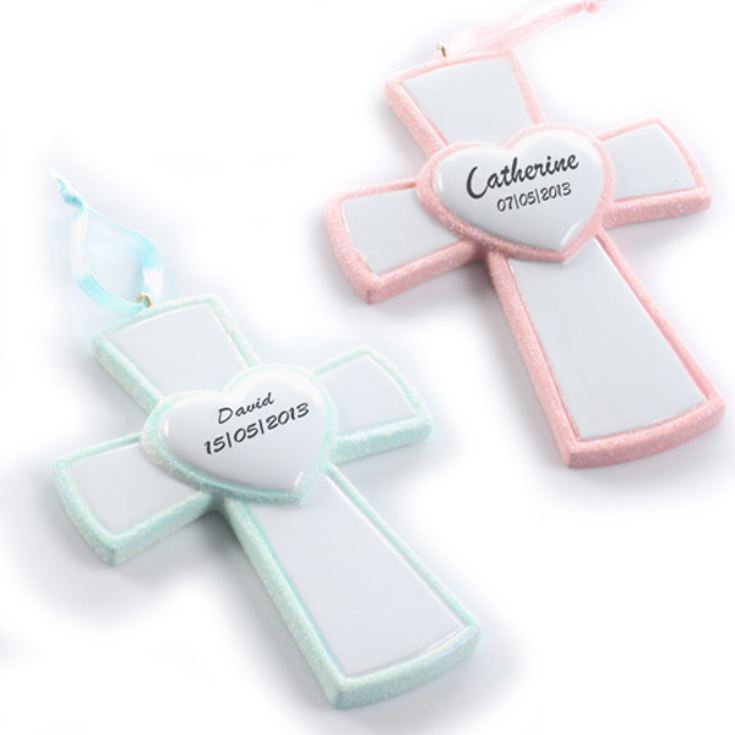 Personalised Cross Hanging Ornament product image