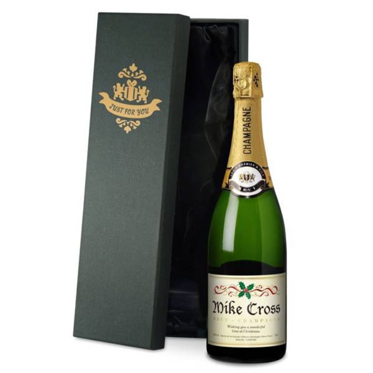 Personalised Christmas Champagne product image