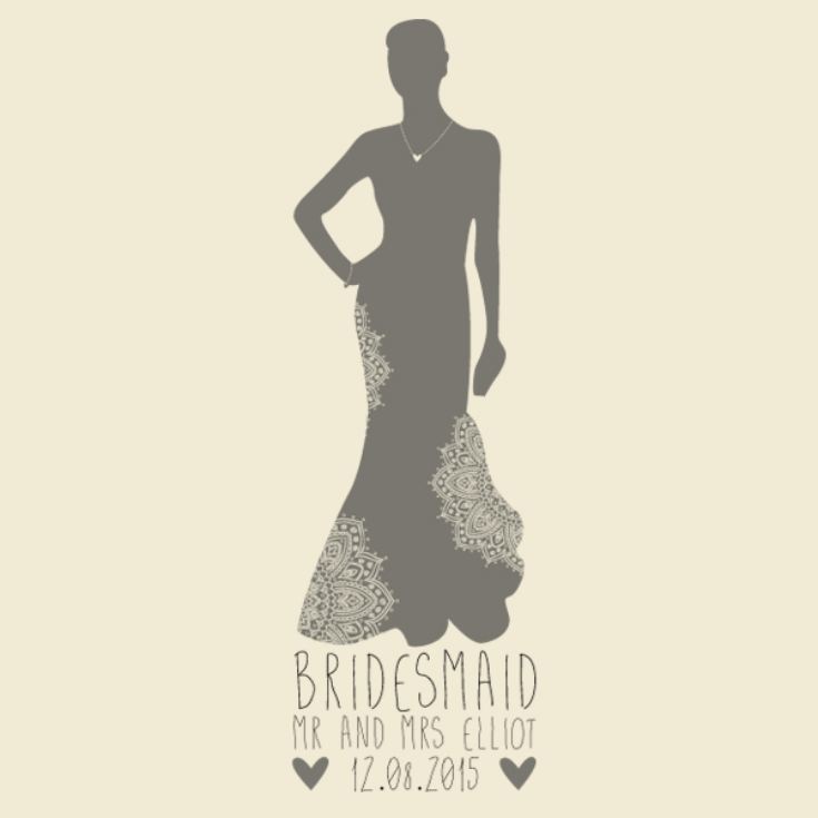 Personalised Bridesmaid Silhouette Tote Bag product image
