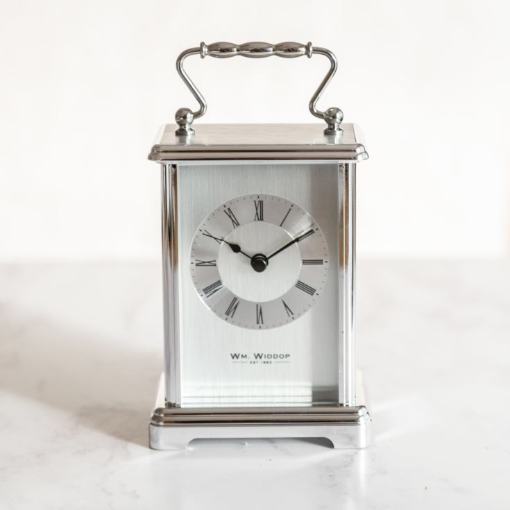 Personalised Silver Finish Carriage Clock product image