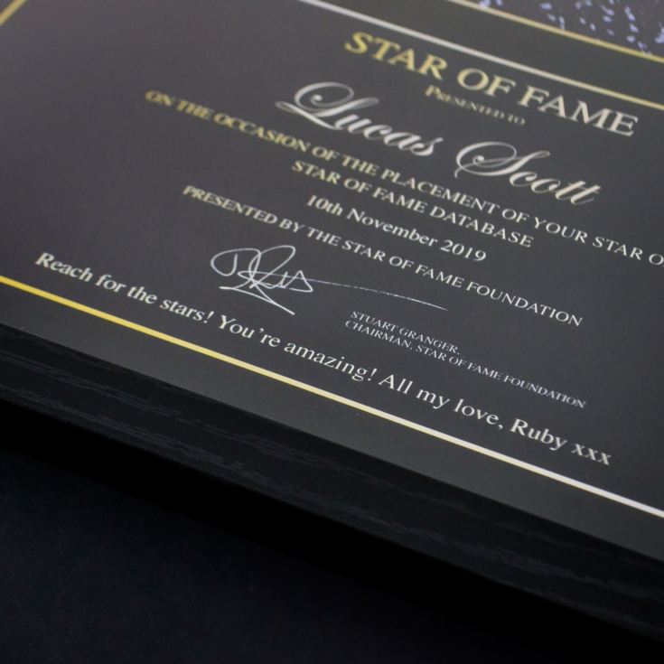 Personalised Star Of Fame product image