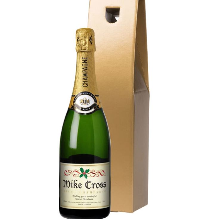 Personalised Christmas Champagne product image