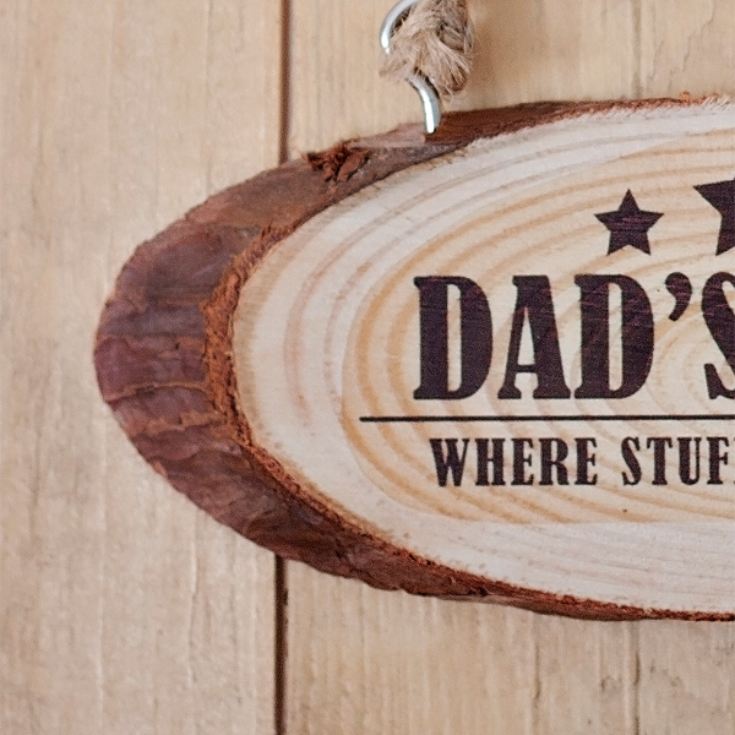 Personalised Dads Shed Wooden Hanging Plaque product image