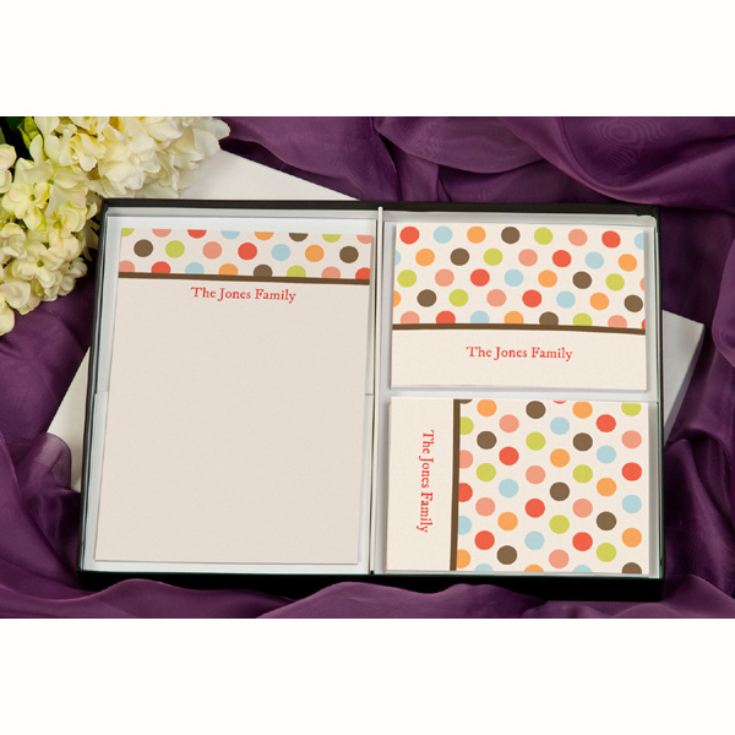 Dotty Personalised Thank You Stationery product image
