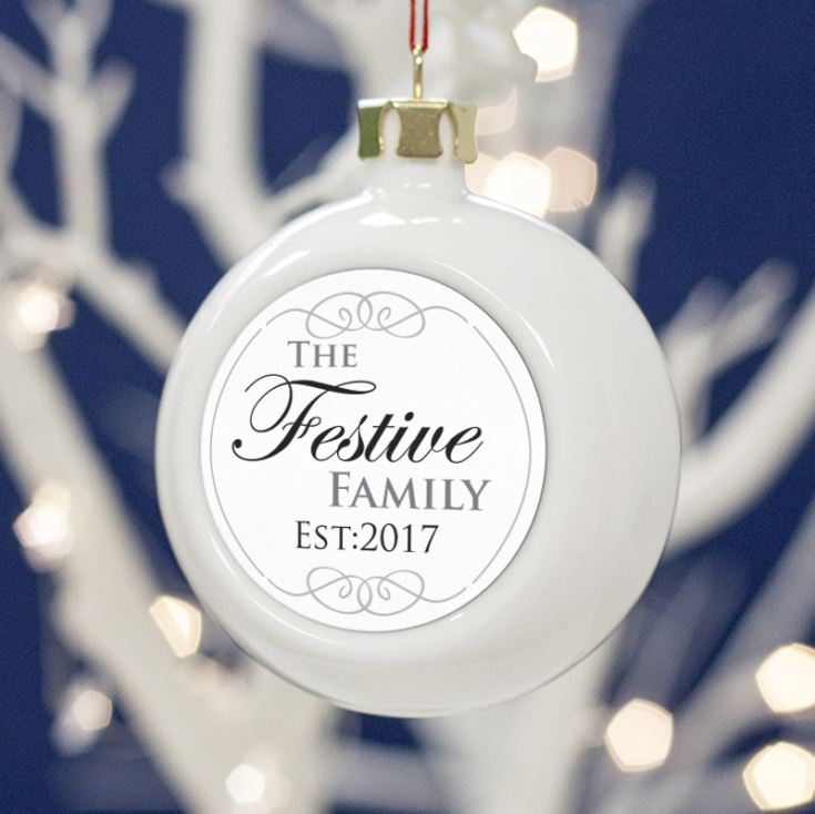 Personalised Family Christmas Bauble product image