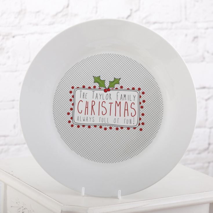 Personalised Family Christmas Plate product image