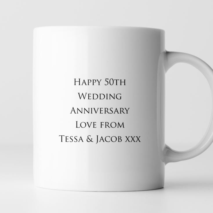 Pair of Personalised Golden Anniversary Mugs product image