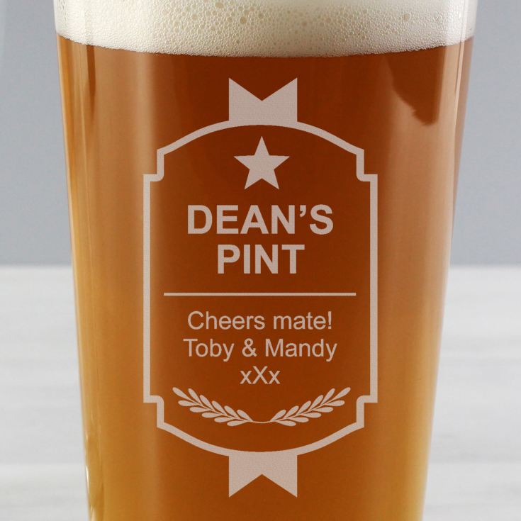 Your Name Personalised Pint Glass product image