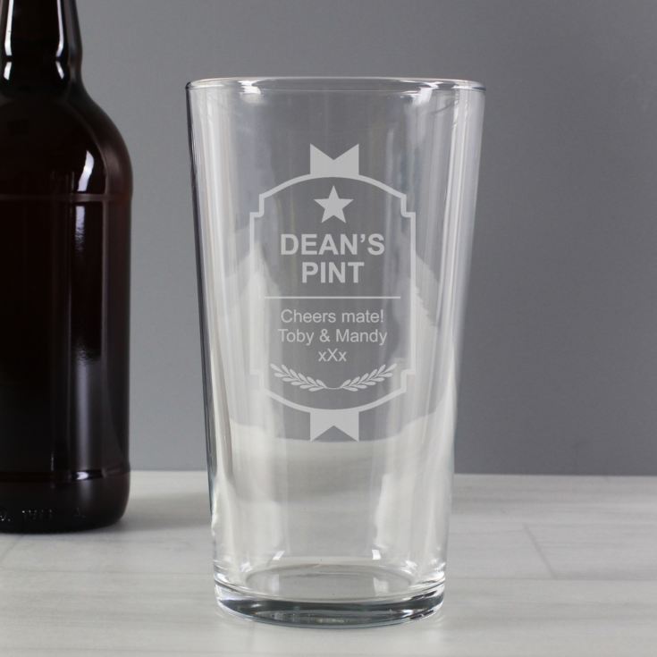 Your Name Personalised Pint Glass product image