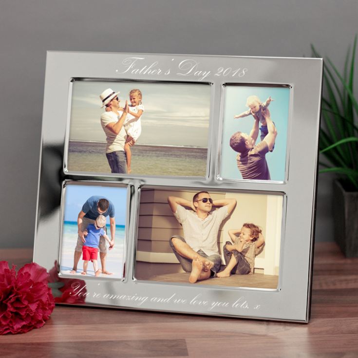 Father's Day Engraved Collage Photo Frame product image
