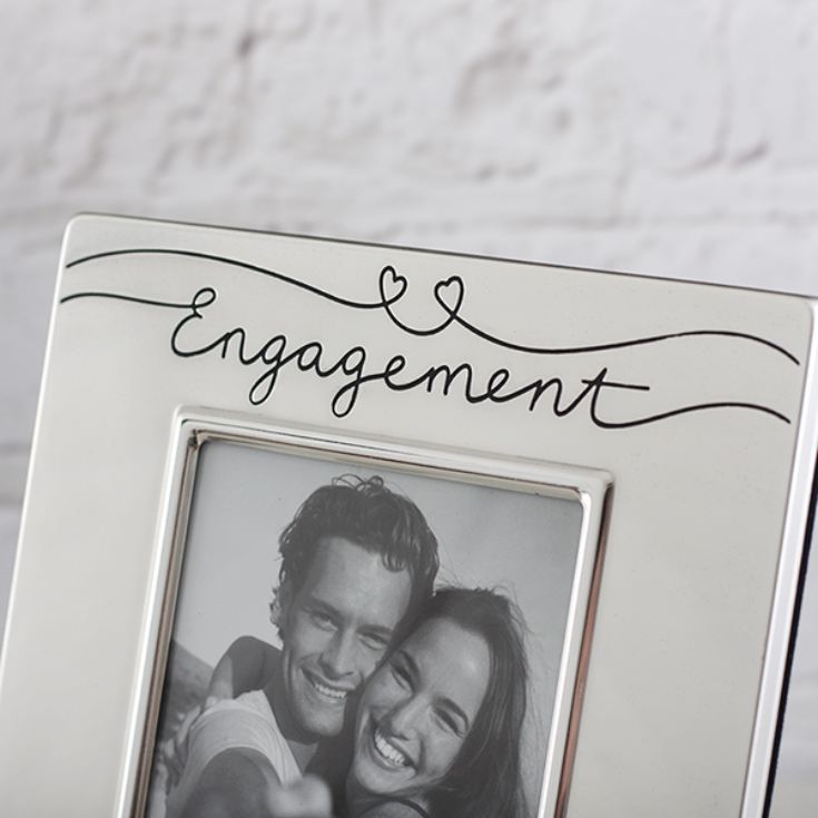 Engagement Love Is Satin Silver Photo Frame product image